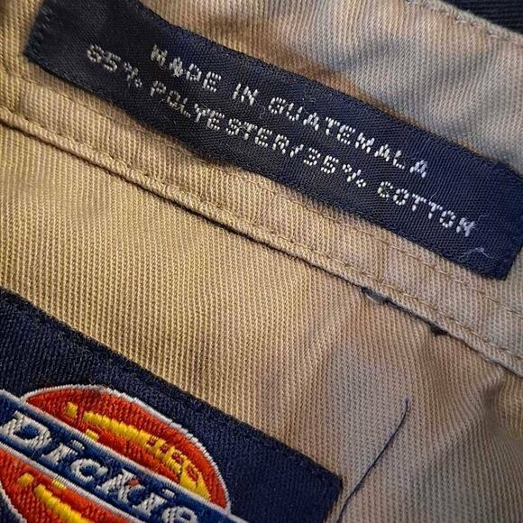 Dickies Men's Button Down Shirts Black Long Sleeve Collar Pockets M - Picture 7 of 9